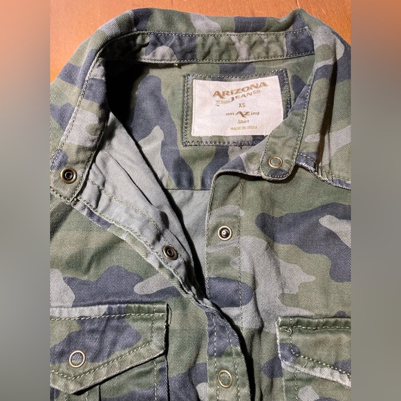 Arizona Jean Co. Y2K Camo Snap Up Denim Shirt / Light Jacket - Picture 8 of 10